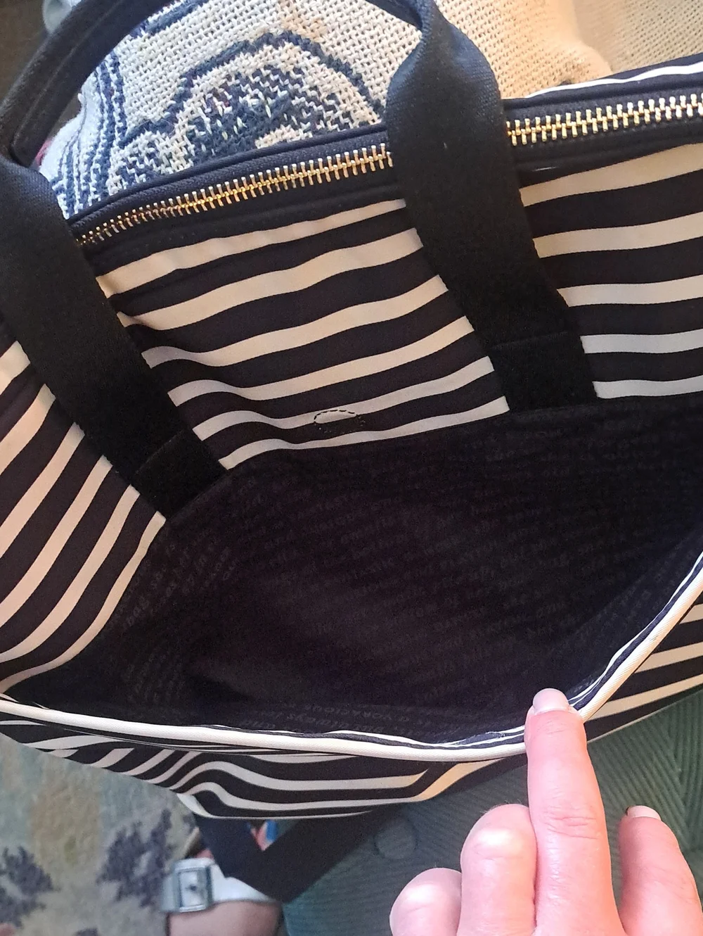 Kate Spade Daveney Striped Nylon Laptop Bag